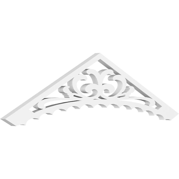 Ekena Millwork Pitch Genova Architectural Grade PVC Gable Pediment, 36"W x 9"H x 1"P (6/12) GPP036X009X100GEN - main